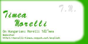 timea morelli business card
